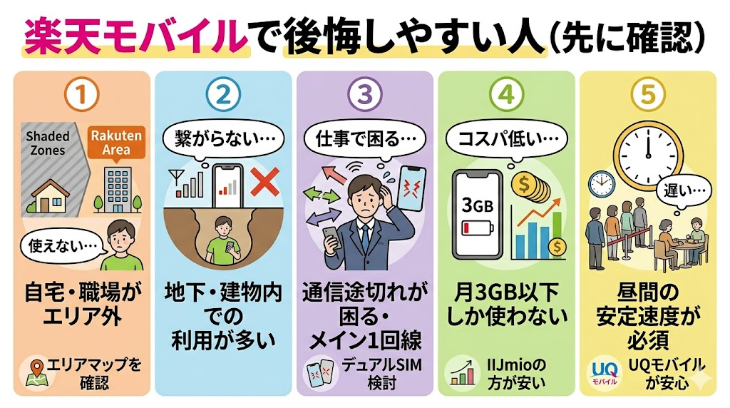 楽天モバイルやめた方がいい人