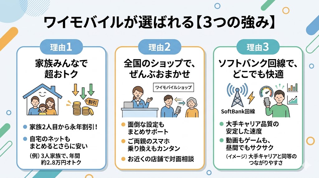 ワイモバイルが選ばれる理由