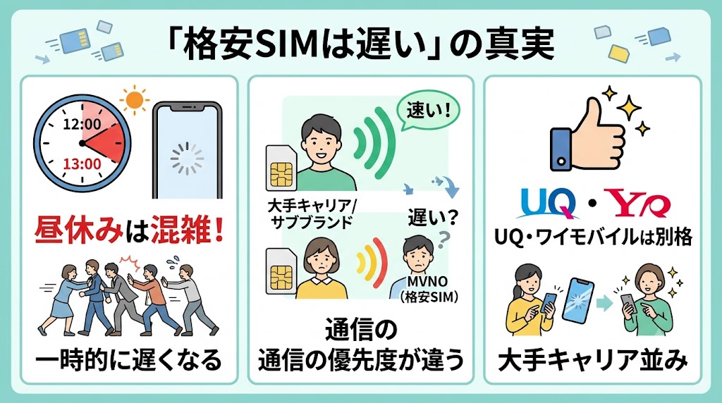 「格安SIMは遅い」と言われる理由