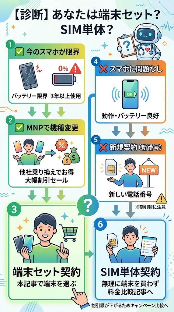 あなたは端末セットで買うべき?SIM単体で契約すべき?