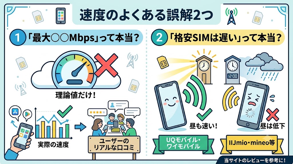 速度に関するよくある誤解2つ
