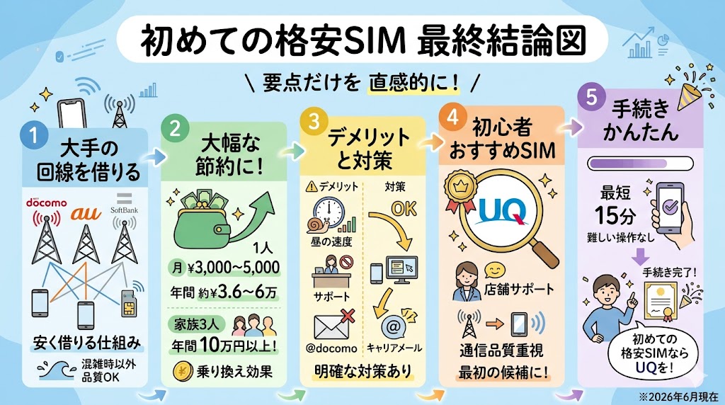 格安SIMを初めて選ぶ方への最終結論図