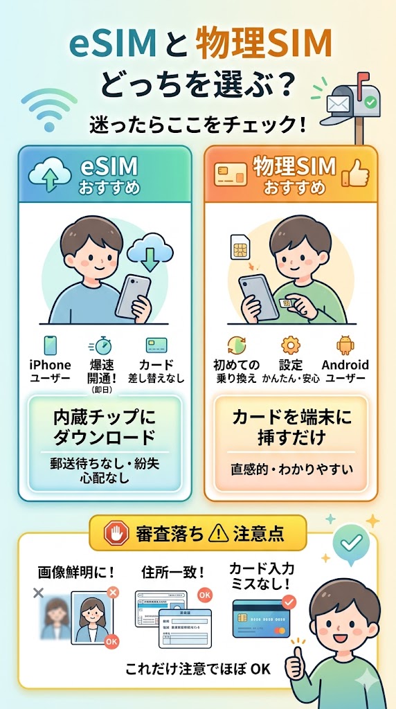 eSIMとSIMカードの選び方