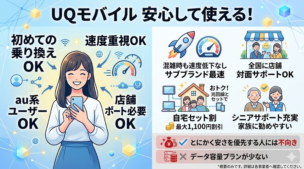 UQモバイルおすすめの理由