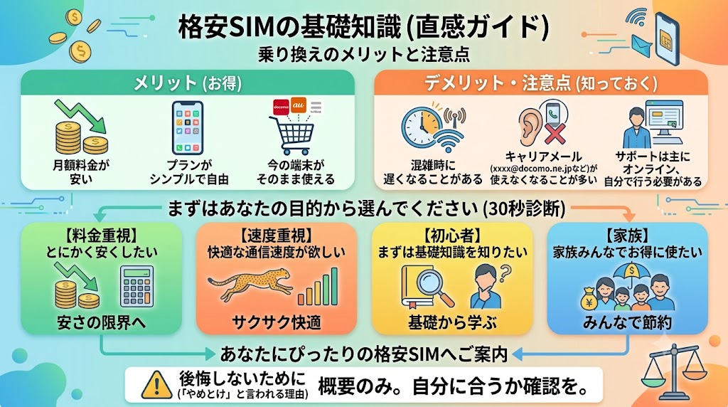 目的別格安SIMの直感ガイド